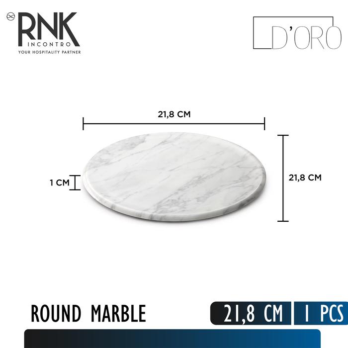 D'oro Lid Round Marble, Diameter 218 mm x 10 mm