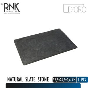 D'oro Rectangle Natural Slate Stone - 32,5 cm x 26,5 cm x 1 cm