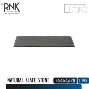 D'oro Rectangle Natural Slate Stone - 40 cm x 30 cm x 0,7 cm