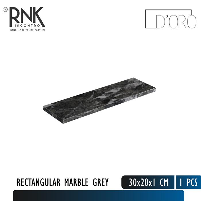 D'oro Rectangular Marble, Black