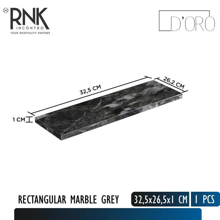 D'oro Rectangular Marble, Black - Image 6
