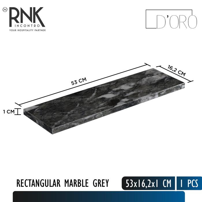 D'oro Rectangular Marble, Black - Image 2