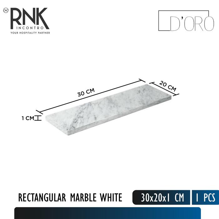 D'oro Rectangular Marble, White - Image 6