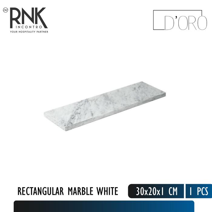 D'oro Rectangular Marble, White - Image 4
