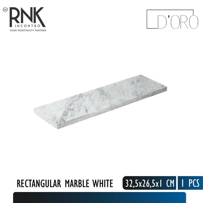 D'oro Rectangular Marble, White - Image 3