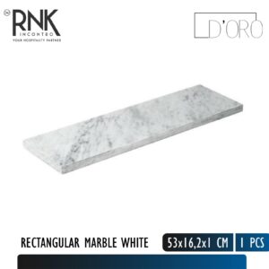 D'oro Rectangular Marble, White