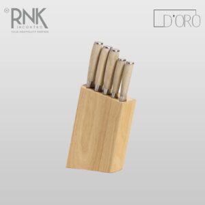 D'oro Set 5 Knives Wooden Handle