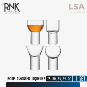 LSA Boris Assorted Liqueur Glass, 75 cc ,60 cc, 65 cc 95 cc
