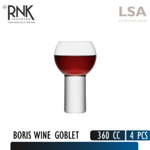 LSA Boris Wine Goblet Glass, 360 cc