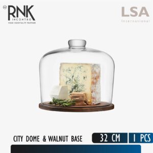 LSA City Dome & Walllnut Base, 32 cm